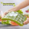 Wholesale 64 cubes fridge Ice Cube Tray with Large Bin and Lid